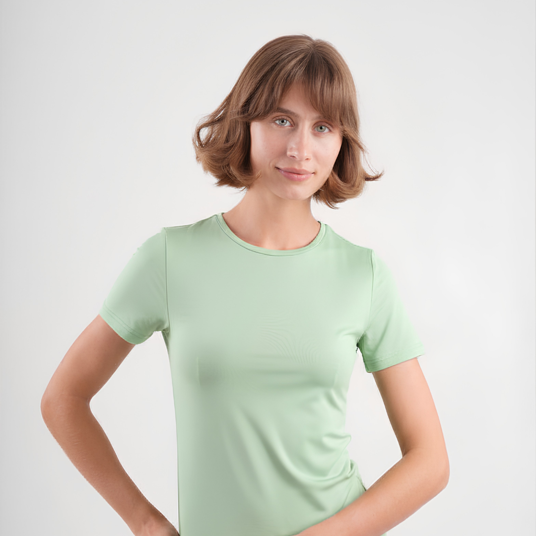 Dual-Layer Short Sleeve Top