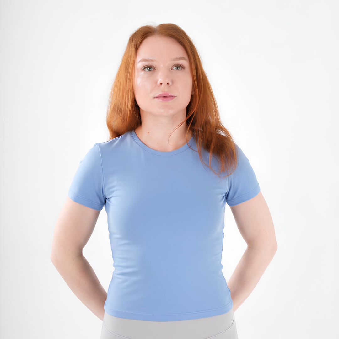 Dual-Layer Short Sleeve Top