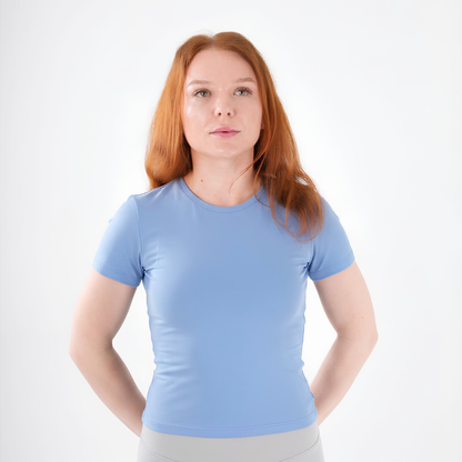Dual-Layer Short Sleeve Top