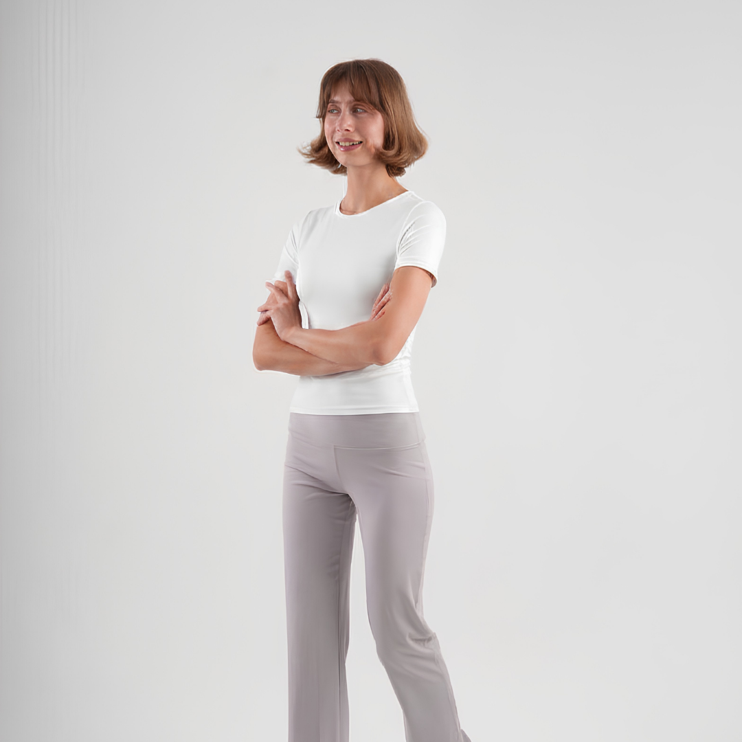 Dual-Layer Short Sleeve Top