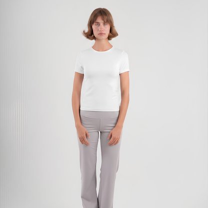 Dual-Layer Short Sleeve Top