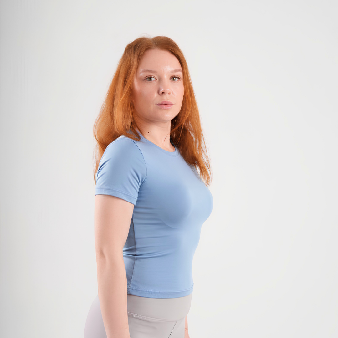 Dual-Layer Short Sleeve Top