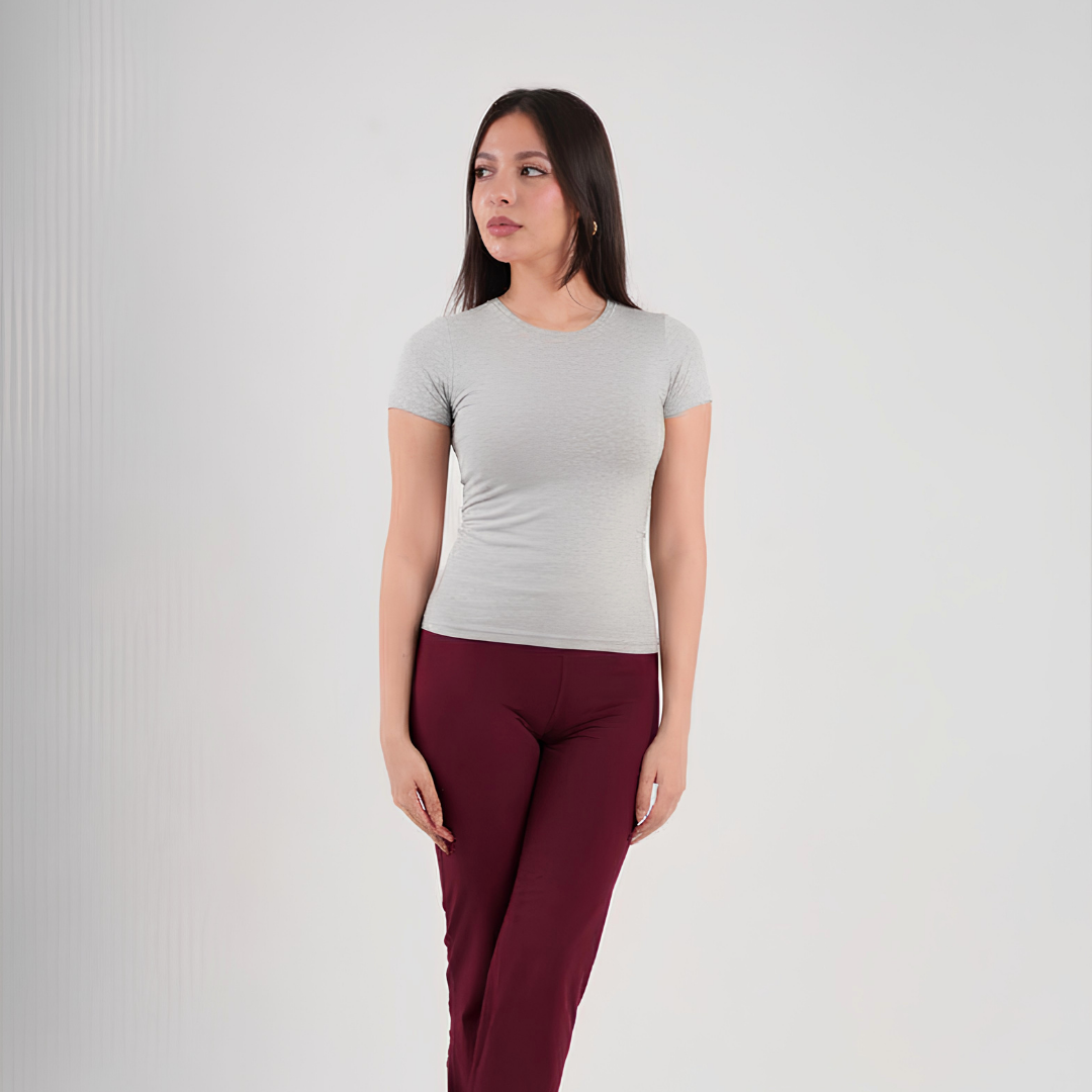Dual-Layer Short Sleeve Top