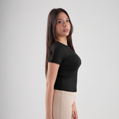 Dual-Layer Short Sleeve Top