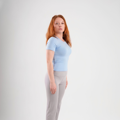 Dual-Layer Short Sleeve Top