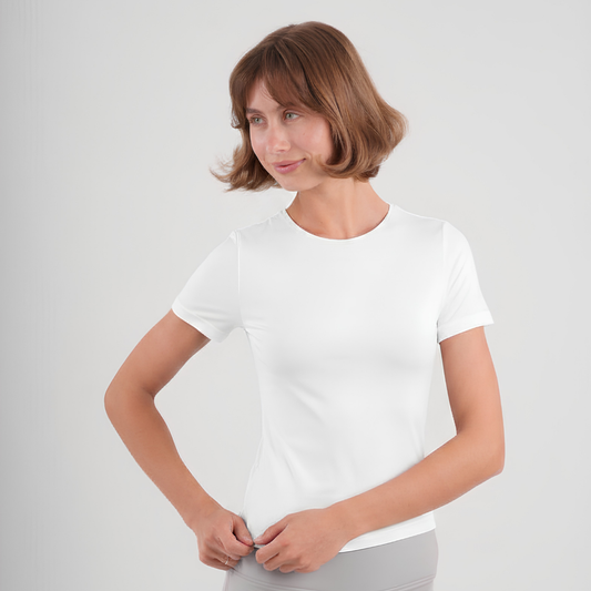 Dual-Layer Short Sleeve Top