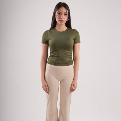 Dual-Layer Short Sleeve Top