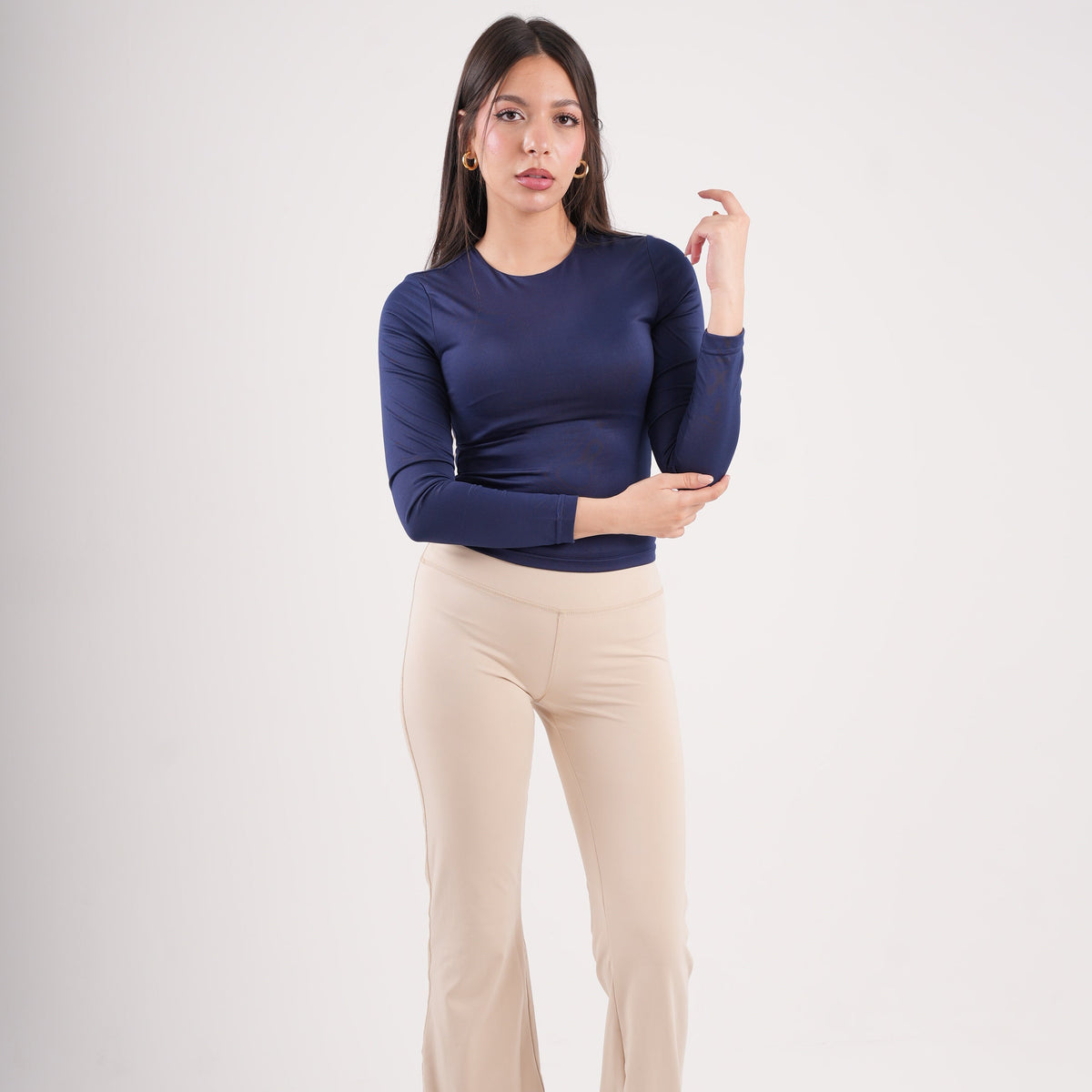 Dual-Layer Long Sleeve Top