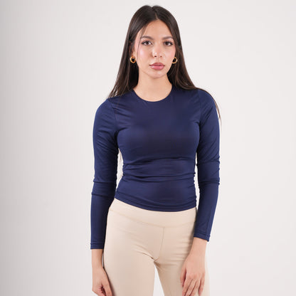 Dual-Layer Long Sleeve Top