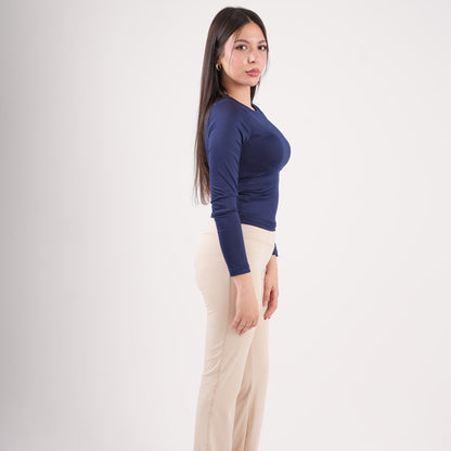 Dual-Layer Long Sleeve Top