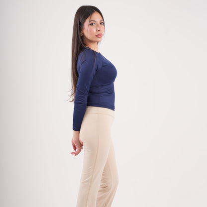 Dual-Layer Long Sleeve Top