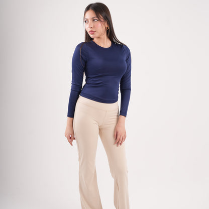 Dual-Layer Long Sleeve Top