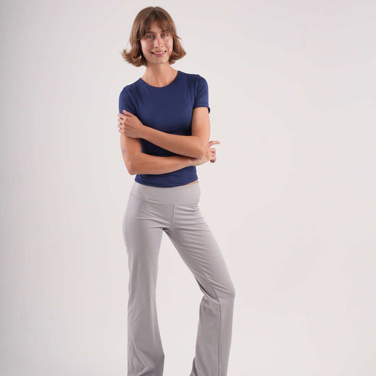 Dual-Layer Short Sleeve Top