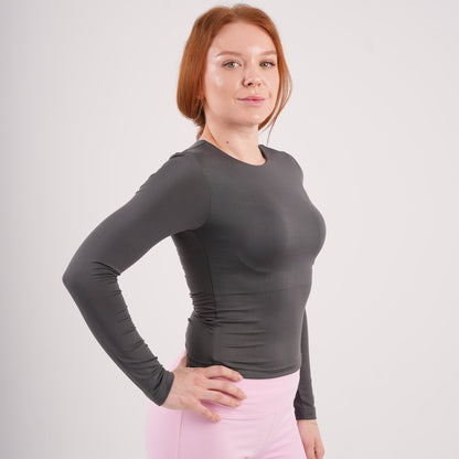 Dual-Layer Long Sleeve Top