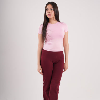 Dual-Layer Short Sleeve Top