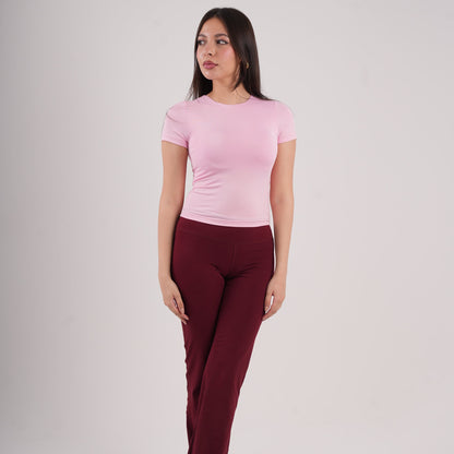 Dual-Layer Short Sleeve Top