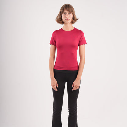 Dual-Layer Short Sleeve Top