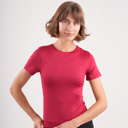 Dual-Layer Short Sleeve Top