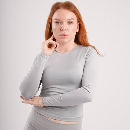 Dual-Layer Long Sleeve Top